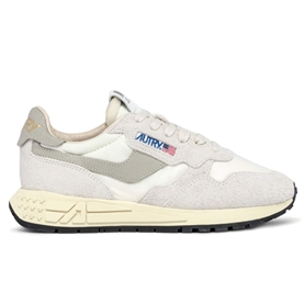 Autry Reelwind Low Sneakers, Beige Nylon & Suede 